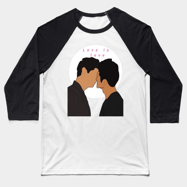 Malec: Love is love Baseball T-Shirt by BeCreativeArts